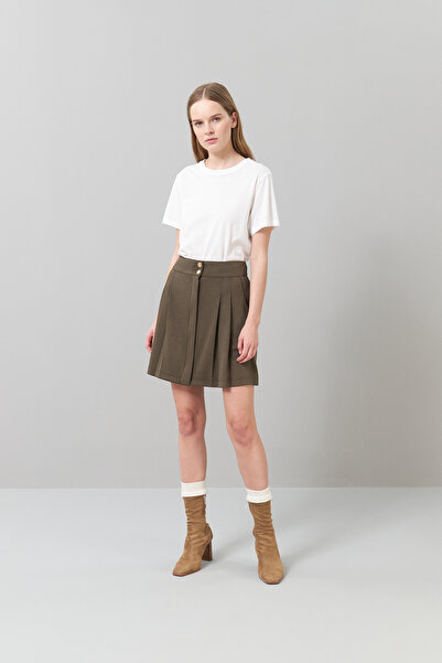 Roman Örme Mini Etek Haki K2425006_023