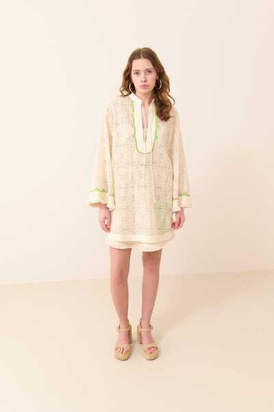 Roman Desenli Tunik Standart Renk Y2462107_089