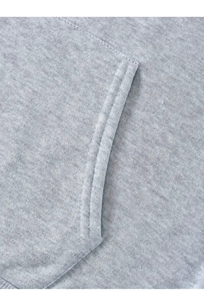 Pink Sky Line Design Printed Oversize Hooded Kangaroo Pocket