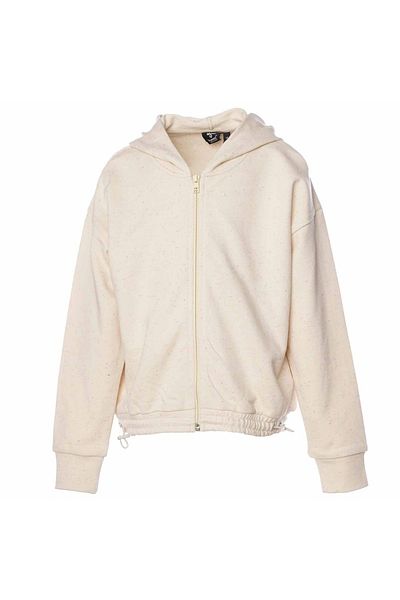 hummel Παιδικό μπουφάν με κουκούλα Mari Crop Ecru