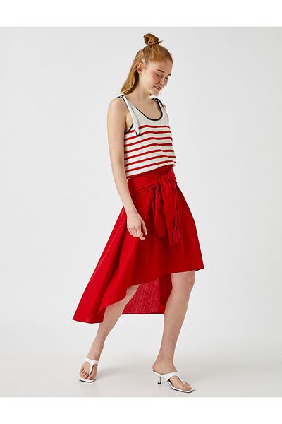 Koton Women's Red Skirt 8KAK78064CW