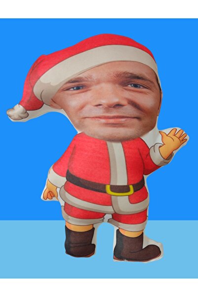 Genel Markalar Kişiye Özel Noel Baba Yılbaşı Tasarımlı Şekilli Yastık