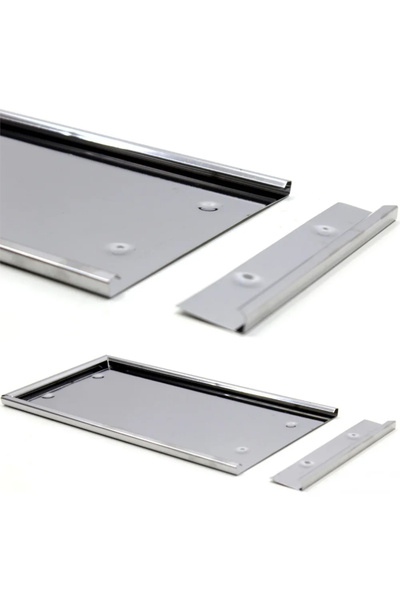 Mega Oto Market Paslanmaz Krom Metal Köşe Plakalık 31cm X 15.5cm 2 Adet 357560974