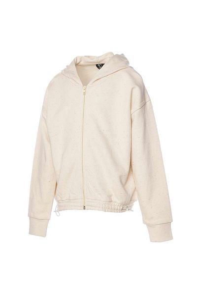 hummel Παιδικό μπουφάν με κουκούλα Mari Crop Ecru