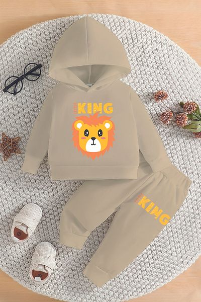 ADABEBEK Premium Lion King Printed Hooded Baby Suit 11075