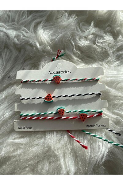 ALIŞVERİŞ AŞKIN DÖRTLÜ KARPUZ TEMALI MARTENİÇKA BİLEKLİK ,ARKADAŞ BİLEKLİĞİ