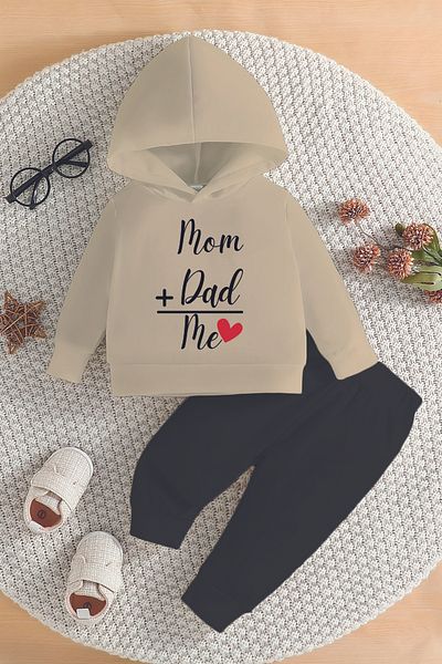 ADABEBEK Hoodie Dad and Mom Printed Premium Trend Baby Suit 22014
