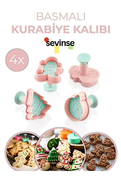Sevinse Home Kurabiye Kalıbı Seti ( Yılbaşı Ağacı, Kurabiye Adam, Kardan Adam...