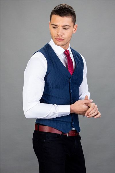 Tudors Vestă albastră pentru bărbați