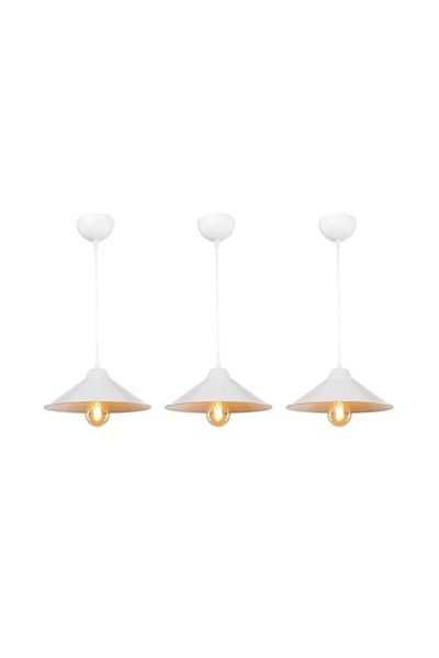 OSC HOME Japanese Triple Chandelier White