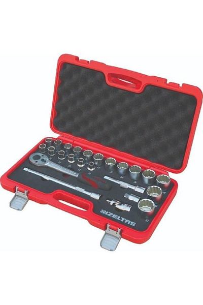 İzeltaş 1/2'' Twelve Corner Socket Wrench Set - 24 Pieces Sae