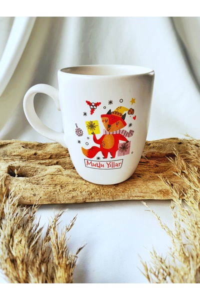 Atölye Merdiven Новогодишен подаръчен комплект: Чорап с елени и чаша с лисица