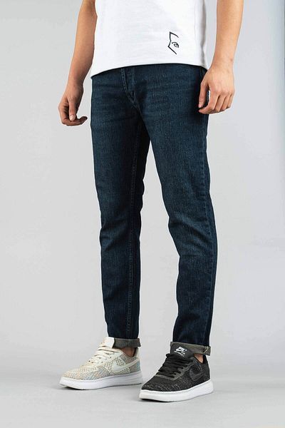 bombe Férfi Slim Fit Slim Fit Straight Farmer nadrág Kék