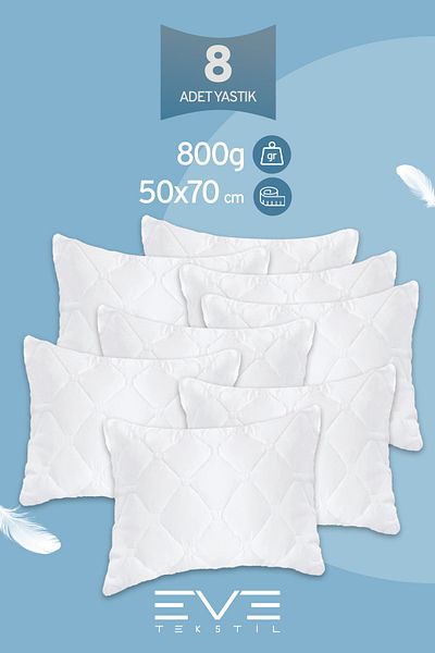 Eve Tekstil 8 Bucuri Diamond Plus Perna Matlasata 50x70 Cm 800 gr