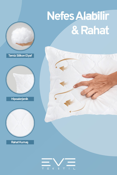 Eve Tekstil 2 штуки подушки Diamond Plus з капітоне 50*70 см 800 г