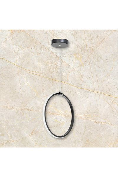 OSC HOME AYDINLATMA TASARIM RING LED CHANDELIER SINGLE BLACK