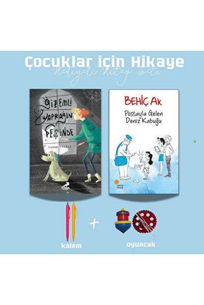 Erdem Yayınları Çocuklar İçin Hikaye Kitap Seti 7 (2 Kitap) Gizemli Yaprağın Peşinde, Postayla Gelen Deniz Kabuğu