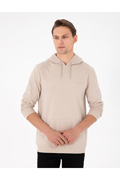 Pierre Cardin Taş Regular Fit Kapüşonlu İçi Polarlı Sweatshirt 50298987-VR049