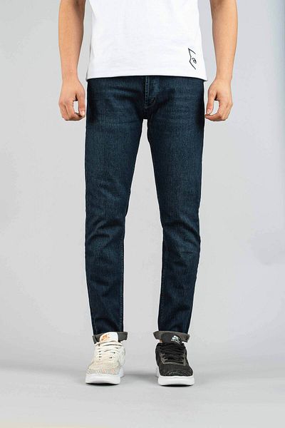 bombe Férfi Slim Fit Slim Fit Straight Farmer nadrág Kék