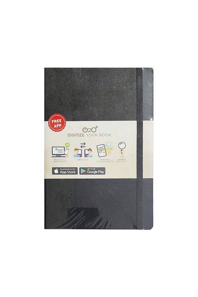 Tahtakale Hobi Caiet O2O cu linii negre - 14x21 cm, 88 yp, copertă rigidă și elastic