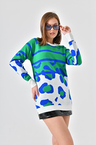 Garmi Жіночий светр з леопардовим принтом - Екрю