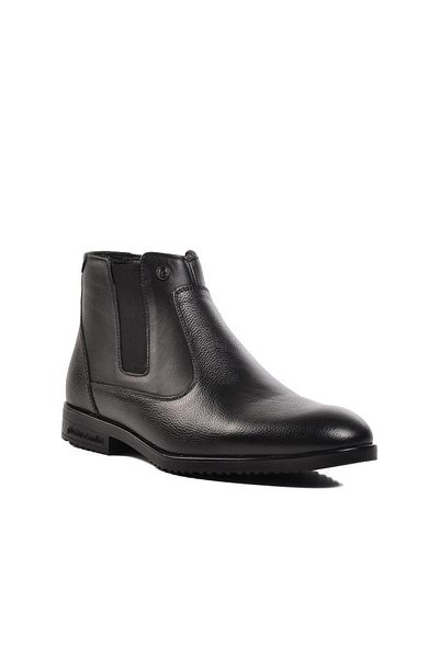Pierre Cardin 1196063-24K Μαύρο Floater Γνήσιο Δερμάτινο Ανδρικές Μπότες