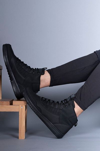 Riccon Schwarze Sneaker-Stiefel für Herren