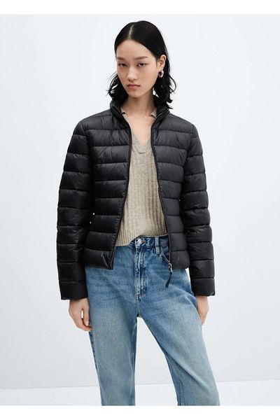MANGO Woman Anorak plněný prošívaným peřím