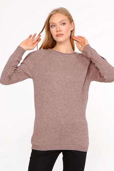 Garmi Pulover de damă cu mâneci BEIGE