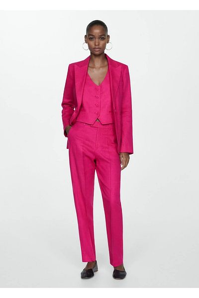 MANGO Woman Jachetă blazer din material 100% in