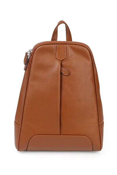 YASEMİN ÇANTA YASEMİN HAKİKİ DERİ KADIN SIRT ÇANTA YC0737-D TABA