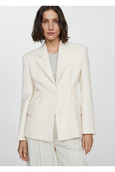 MANGO Woman Bunda s detailní texturou sponky