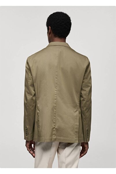 MANGO Man Dar kesim pamuklu blazer ceket