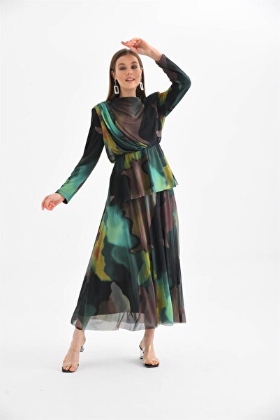 FTZ WOMEN Garmi Kadın Likra Tül Takım Yeşil