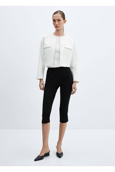 MANGO Woman Bunda s chlopňou