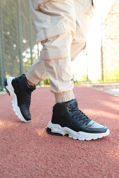 Riccon Unisex Ασπρόμαυρες μπότες αθλητικών παπουτσιών - 0012108