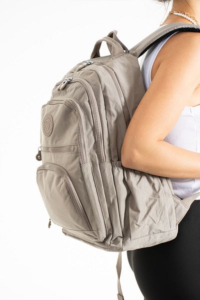 YOGII Losen Model Unisex Αδιάβροχο τσαλακωμένο ύφασμα πολλαπλών διαμερισμάτων μεσαίου μεγέθους Laptop School και Backpack VIP