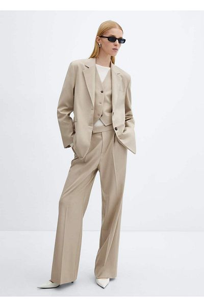 MANGO Woman Jachetă blazer - Design cu nasturi