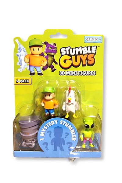 TOYFEST مجموعة مجسمات Stumble Guys Series 2 - مجموعة من 5 - Twister - Mr. Stumble - Chicken - Green Alien