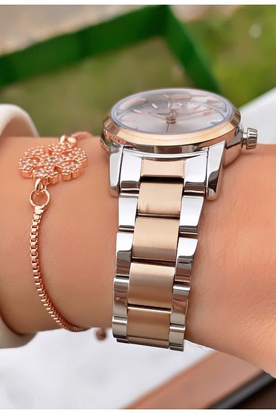 Daniel Klein Rose Gold Color Small Case Women's Wrist Watch - Bracelet