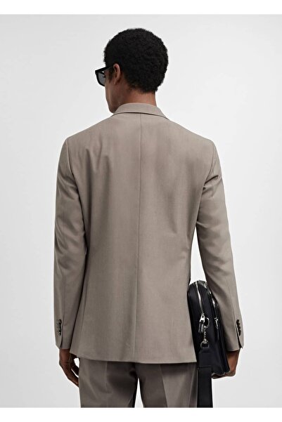 MANGO Man Μπουφάν κρύου μάλλινου σακάκι με λεπτή εφαρμογή