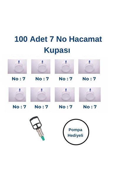 Hacamat Kupasan 100 Adet 7 No Kupa Pompalı