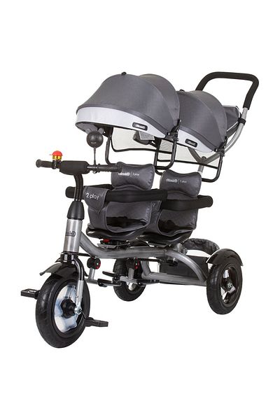Chipolino Tricicleta gemeni Chipolino 2Play silver grey