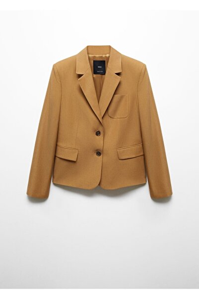 MANGO Woman Pamuklu Lyocell Blazer Ceket
