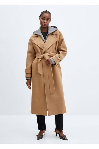 MANGO Woman Manteco-Wollmantel mit Maxi-Klappe
