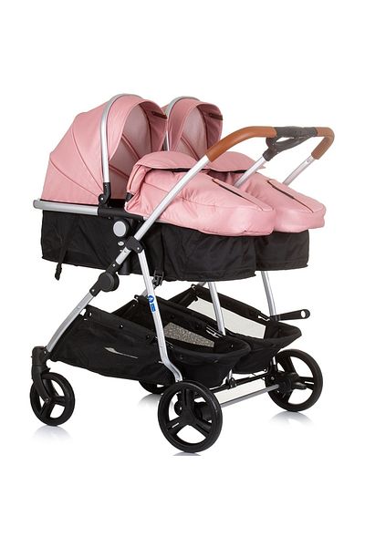 Chipolino Carucior gemeni Chipolino Duo Smart 3 in 1 flamingo