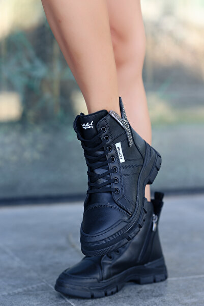 kajal ayakkabı Μποτάκια CANDY Lace-Up Stone Detail