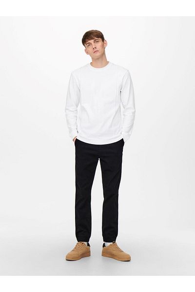Only & Sons Onscam Aged Cuff Chino 9626 - Μαύρο ανδρικό παντελόνι