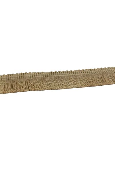 P Parla Beige Colored Cotton Tassel Strip - Width 3 cm, 10 Meters