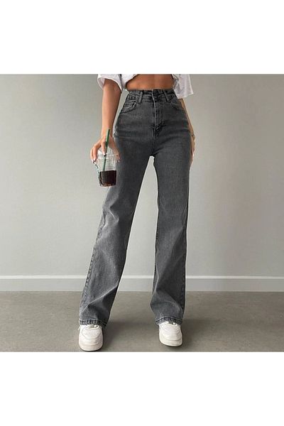 DRC trend Ikon Gold laza füstölt Palazzo Jeans - Snow Lycra